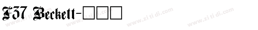 F37 Beckett字体转换